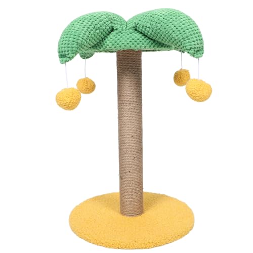 Toddmomy Katzenkratzbaum aus Sisal mit Kokosbaumdesign Langlebiger Kratzpfosten für Katzen Kühlen für Sommer für und Außeneinsätze Entspannendes für Kätzchen von Toddmomy