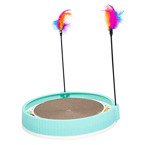Toddmomy Katzenkratzbrett Katzenstreu -Kratzunterlage Schaber runder Katzenkratzer Kratzen Band katzenmöbel cat Furniture Haushalt Kätzchenkratzer Katzenkratzer mit Kugel Wellpapier von Toddmomy