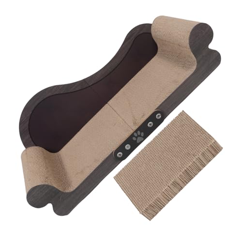 Toddmomy Katzenkratzmöbel Sofa aus Welliger Pappe Kratzfest kein Zerfall Indoor Kratzbrett für Katzen Fördert Krallenpflege und Schützt Möbel Stilvolle Katzenlounge für Zuhause von Toddmomy