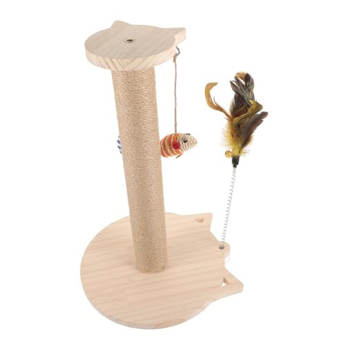 Toddmomy Katzenscratch Post aus Robustem Holz mit Kratzmatte Stehendes für Katzen Entspannen und Kratzen für Drinnen Platzsparend und Zufällige Farbe Toddmomy Katzenscratch Post aus Robustem Holz mit Kratzmatte Stehendes für Katzen Entspannen und Kratzen für Drinnen Platzsparend und Zufällige Farbe von Toddmomy