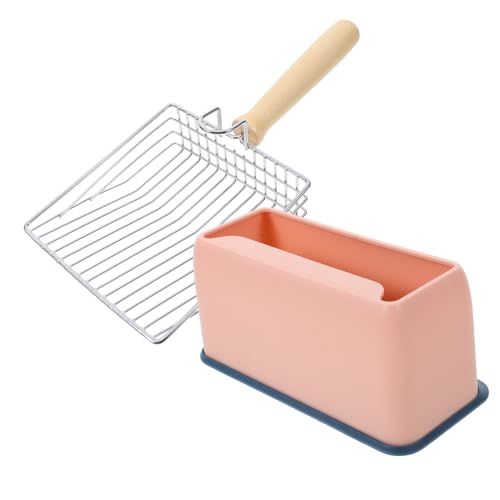 Toddmomy Katzenstreuschaufel mit Feinem Maschensieb Ergonomischer Griff Aufbewahrungsbox Langlebig und Hygienisch für Einfache der Katzentoilette Geeignet für Katzenhalter von Toddmomy