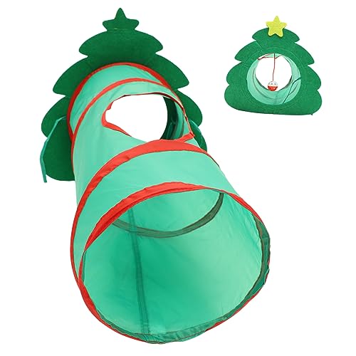 Toddmomy Katztunnel Spieltunnel aus Faltbar Weihnachtsbaum Design Komfortabler Rückzugsort für Katzen Interaktives Indoor für Kätzchen und Haustiere Toddmomy Katztunnel Spieltunnel aus Faltbar Weihnachtsbaum Design Komfortabler Rückzugsort für Katzen Interaktives Indoor für Kätzchen und Haustiere von Toddmomy