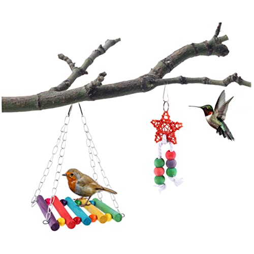 Toddmomy Kauspielzeug Für Papageien Bunt Zum Schaukeln Beißen Weich Für Wellensittiche Vögel Für Sitzstangen Papageien Zum Aufhängen Papageienspielzeug Glocken Finkenspielzeug von Toddmomy