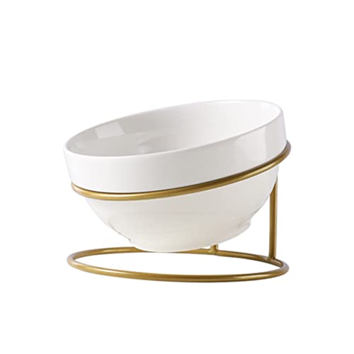 Toddmomy Keramik Futternapf mit Geneigtem Metallhalter Rutschfestes Design für Katzen und Hunde Stabiler Napfständer für Komfortables Fressen Leicht zu Reinigen Geeignet für Trockenfutter Toddmomy Keramik Futternapf mit Geneigtem Metallhalter Rutschfestes Design für Katzen und Hunde Stabiler Napfständer für Komfortables Fressen Leicht zu Reinigen Geeignet für Trockenfutter von Toddmomy