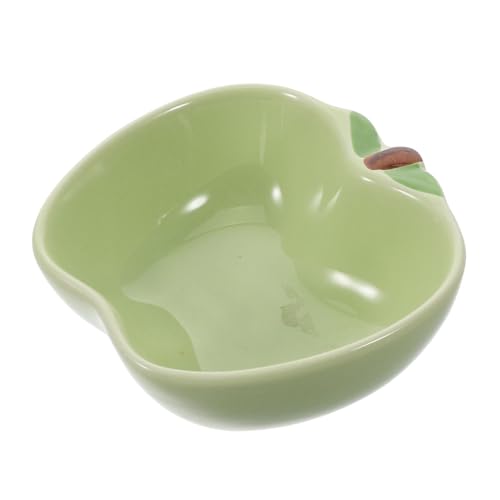 Toddmomy Keramik Futterschale für Kleintiere Kleine Hamsternapf mit Rutschfestem Boden Haltbar und Pflegeleicht Geeignet für Frettchen Chinchillas Meerschweinchen und Igel Niedliches Apfel von Toddmomy