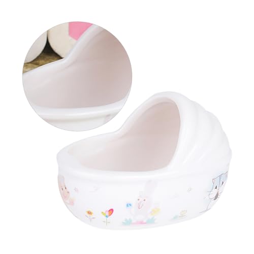 Toddmomy Keramik Hamster Badewanne Niedliches Hamster Badebecken für Sichere Reinigung Kreatives Kleines Haustier Waschbecken Langjähriges Keramikmaterial und Sandbad Zufällige Farbe von Toddmomy