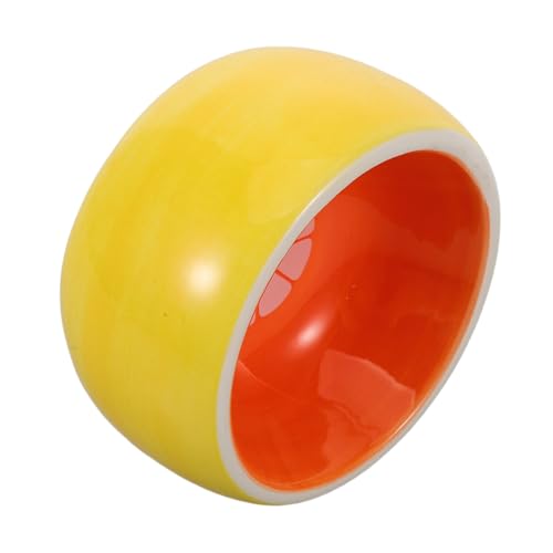 Toddmomy Keramischer Futter und Wassernapf für Kleintiere mit Rutschfester Basis Orange Design Geeignet für Hamster Meerschweinchen Chinchilla Kaninchen und Andere Haustiere von Toddmomy