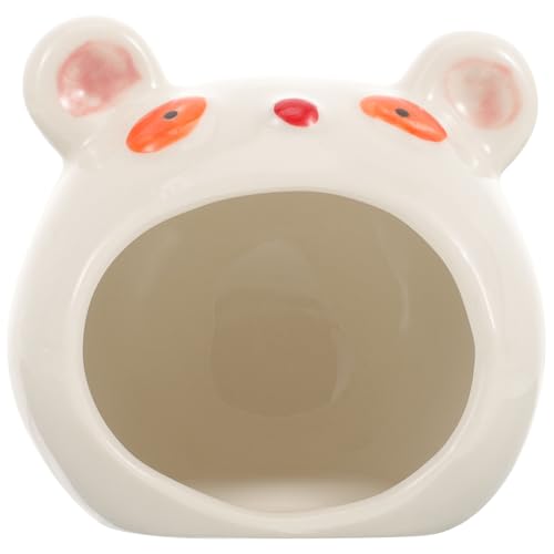 Toddmomy Keramik Hamsterhaus mit Kühlfunktion Dekoratives Hamsternest in Bärenform Verschleißfestes Haustierversteck für Kleine Tiere für Sommergebrauch Sicheres Schlafhaus für Hamster von Toddmomy