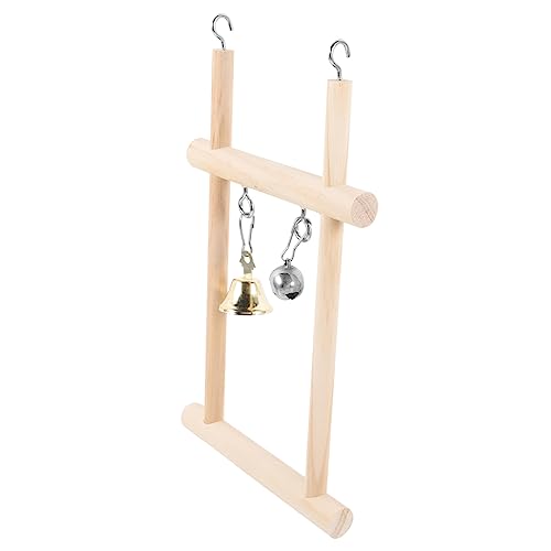 Toddmomy Klauenschleifständer Vogelbarsch Schaukelvogel Papagei Vogelspielzeug Papageiung Swing Papageienbarsch Vogelschaukeln für kleine Vögel tägliches Papageienspielzeug hölzern von Toddmomy