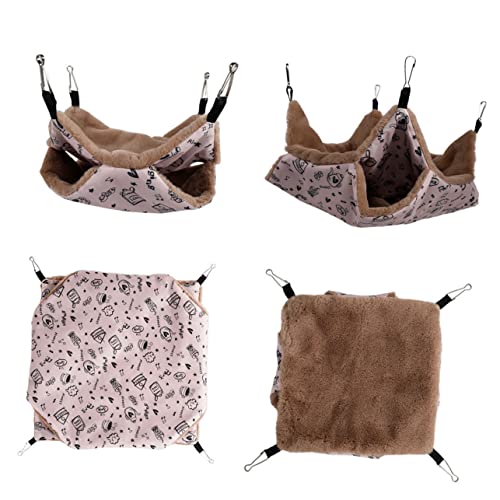 Toddmomy Kleine Haustier Hängematte für Hamster Warm für Chinchillas Frettchen Bietet und Schlafplatz Doppeltes Design für Optimale Toddmomy Kleine Haustier Hängematte für Hamster Warm für Chinchillas Frettchen Bietet und Schlafplatz Doppeltes Design für Optimale von Toddmomy
