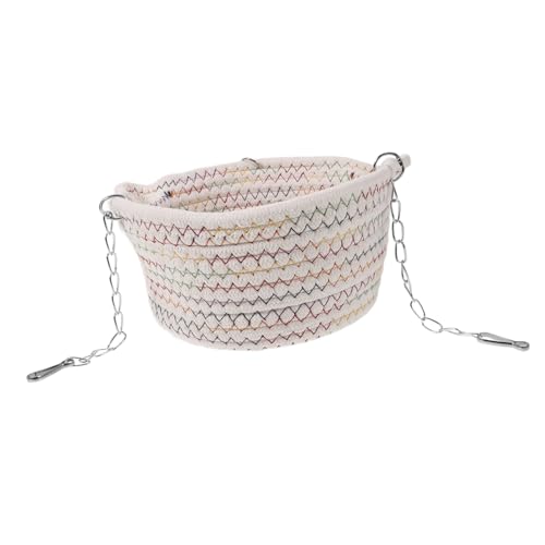 Toddmomy Kleine Ratten Hängematte Atmungsaktive und Kreative Schlaf Hängematte für Hamster Meerschweinchen und Kleintiere Sicheres Bett aus Seil und Eisenmaterial mit Kette von Toddmomy