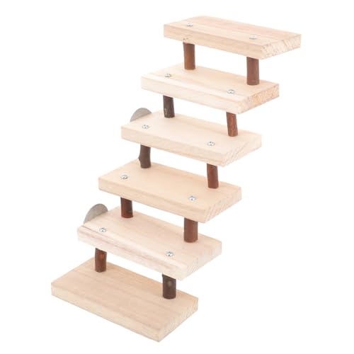 Toddmomy Kleintier Holzleiter Für Hamster Und Meerschweinchen Kletterspielzeug Und Langlebig Geeignet Für Käfige Und Freizeitaktivitäten Für Kleine Haustiere von Toddmomy