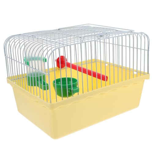 Toddmomy Kleiner Käfig für Vögel, Vogeltrage, Reisekäfig, Papageien-Tragekäfig für Reisen und Outdoor-Abenteuer, Gelb von Toddmomy