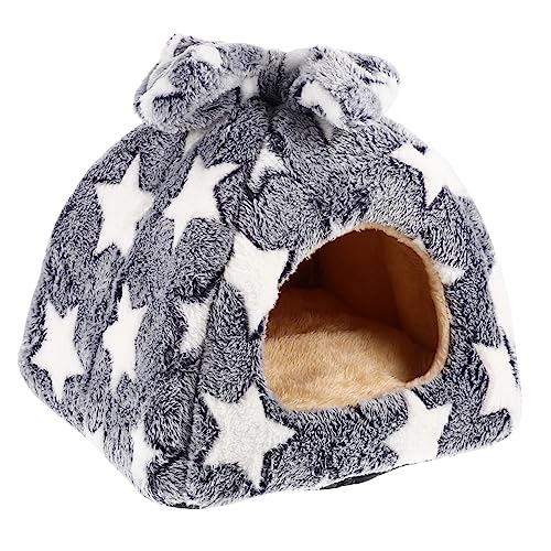 Toddmomy Kleines Hamsterhaus mit Isolierender Polsterung Winterbett für Hamster und Kleintiere für Chinchillas und Ratten Haustierbett von Toddmomy