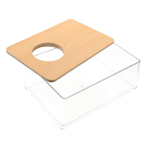 Toddmomy Kleines Sandbad für Hamster Transparente Chinchilla Badewanne mit Holzdeckel Multifunktional als Badezimmer und Toilette für Kleine Haustiere für Hamster Mäuse Toddmomy Kleines Sandbad für Hamster Transparente Chinchilla Badewanne mit Holzdeckel Multifunktional als Badezimmer und Toilette für Kleine Haustiere für Hamster Mäuse von Toddmomy