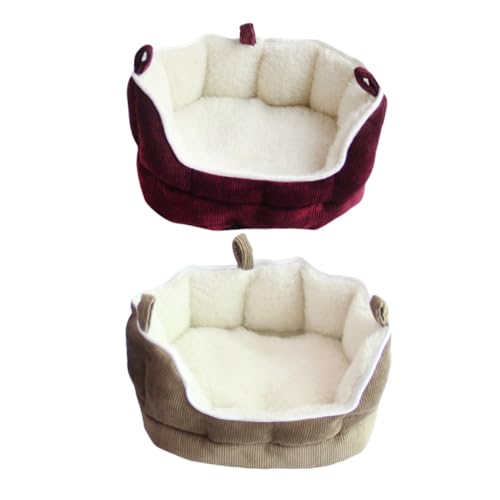 Toddmomy Kleintier Sofa Hängematte für Meerschweinchen Hamster und Frettchen Gemütliches Schlafhaus Kaffee und Einfach Zugänglich für Ruhige Rückzugsorte von Toddmomy
