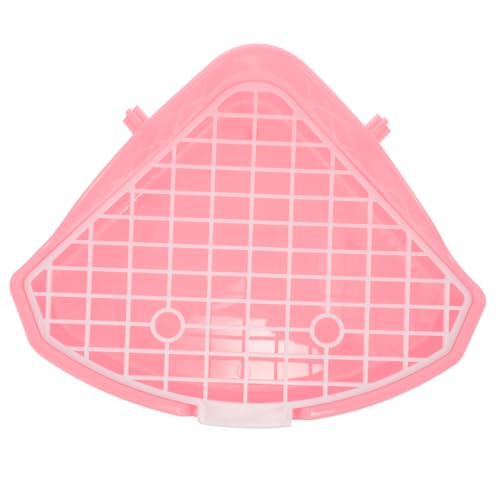 Toddmomy Kleintier Toilette aus Langlebigem Dreieckig Auslaufsicher Waschbar für Kaninchen Meerschweinchen Frettchen und Kleine Haustiere Platzsparend und Komfortabel in Rosa von Toddmomy