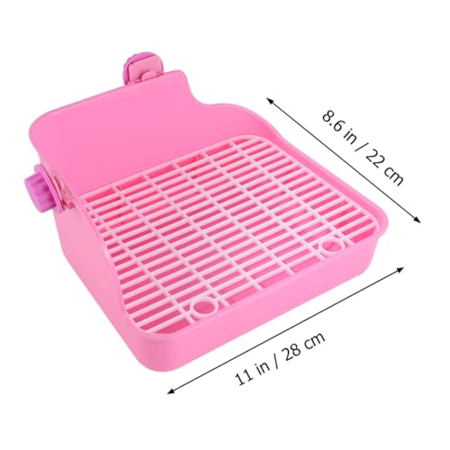 Toddmomy Kleintier Toilette mit Wanddesign für Kaninchen Hamster Chinchilla und Meerschweinchen Langlebiger Pet Potty Trainer für Sauberes Indoor Training Kleiner Haustiere Zufällige Farbe von Toddmomy