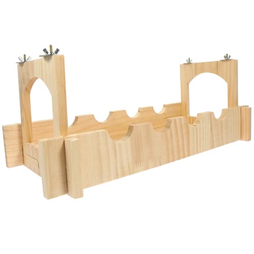 Toddmomy Kleintierbrücke aus Holz Stabiler Unterschlupf für Hamster und Meerschweinchen Kreatives Design für Gemütliche Käfigeinrichtungen Leicht und Tragbar für Kleine Tiere von Toddmomy