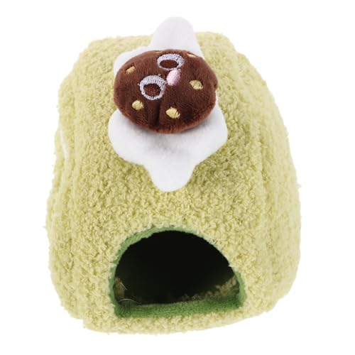 Toddmomy Kleintierhaus Hamster Winterbett aus Baumwolle Gemütliches Versteck und Spielplatz mit Abnehmbaren Teilen Rollförmiges Design Geeignet für Kleine Hamster und Nagetiere von Toddmomy