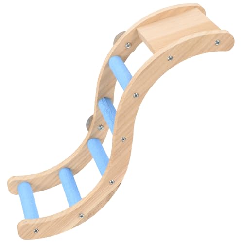 Toddmomy Kreative Papageien Kletterleiter aus Holz für Wellensittiche und Kleine Vögel Bissfestes Vogelspielzeug zur Krallenpflege für Vogelkäfig Zubehör und Interaktives Spiel von Toddmomy