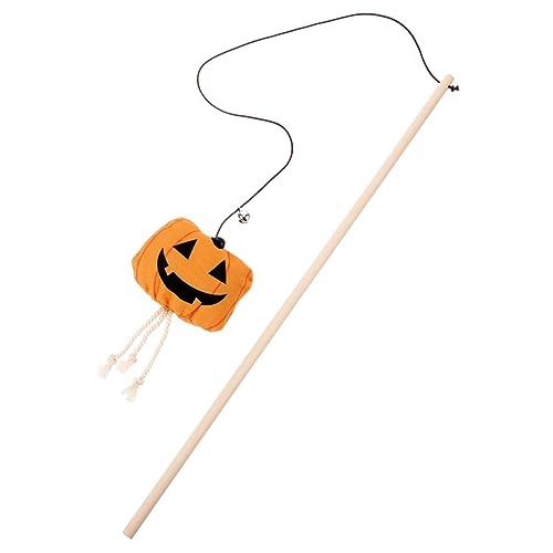 Toddmomy Halloween Katzen Spielzeug Mit Interaktivem Kürbis-Design Lustige Katzenangel Für Haustiere Geeignet Für Spiel Und Beschäftigung Von Kätzchen Und Katzenliebhabern von Toddmomy