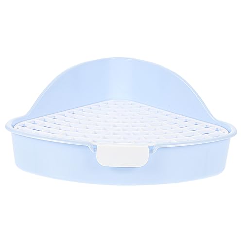 Toddmomy Kunststoff Kaninchentoilette Ecktoilette mit Rutschfestem Bodennetz und Abgerundeten Kanten Kleine Kleintier Toilette für Kaninchen Meerschweinchen Chinchilla Frettchen Robust von Toddmomy