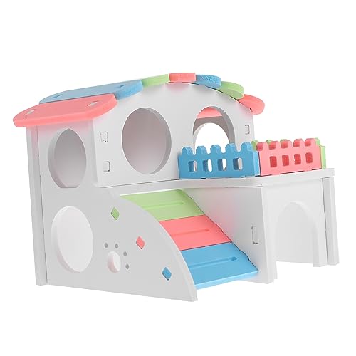 Toddmomy Kunterbuntes Hamsterhaus aus Sicheres Versteck für Kleine Haustiere für Schlaf und Spiel ca Dekoratives und Nest für Hamster von Toddmomy