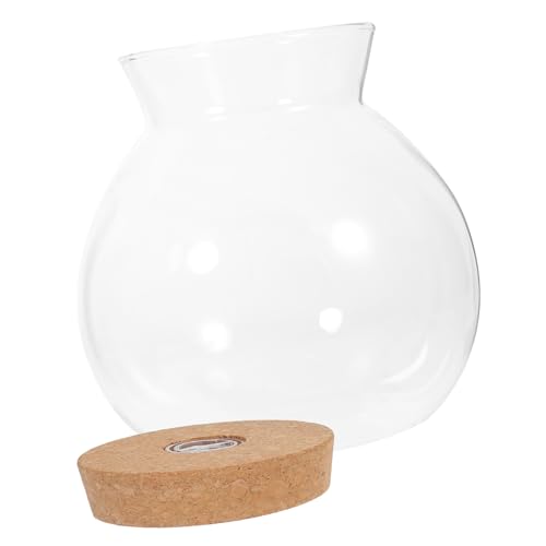 Toddmomy -Flasche Für Aquarium Landschaftsflasche Glas Mit Holzdeckel Dekoration Für Zuhause Und Büro von Toddmomy