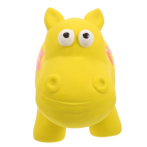 Toddmomy Hundespielzeug Mit Quietschfunktion Interaktives Kauspielzeug Für Kleine Hunde Und Langlebiges Fördert Zahnpflege Und Spielspaß Süßes Hippo-Design Gelb von Toddmomy