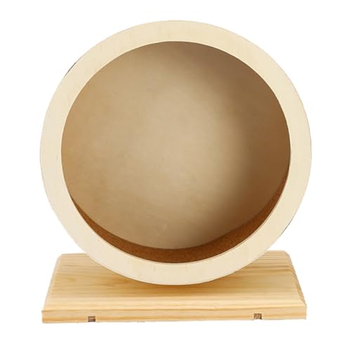 Toddmomy Laufrad für Chinchilla- und Zwerghamster, aus Holz, leise, natürliche Holzfarbe, Haustiersport, 1 Stück von Toddmomy