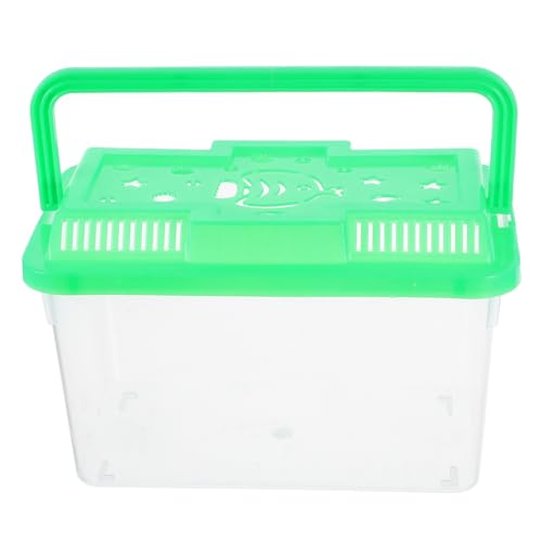 Toddmomy Mini Tragbares Aquarium Handgeführtes Fisch und Schildkrötenbecken aus Transparentem Robustem Kunststoff Kleines Zucht und Transportbehältnis mit Praktischem Griff für Heimtiere von Toddmomy