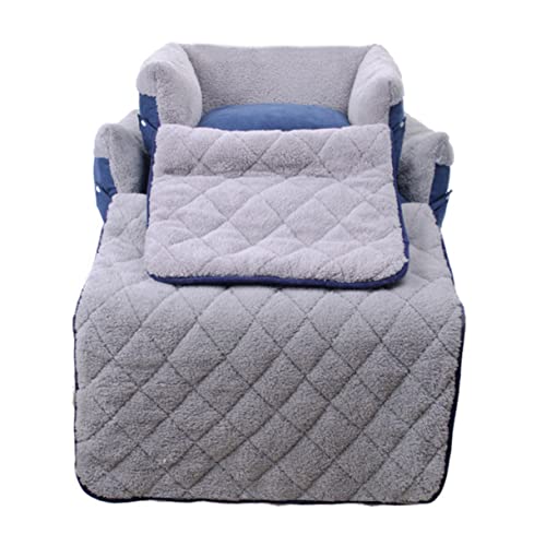 Toddmomy Haustierbett Hundehütte Muschel-schlafsofa Waschbar Große Quadratische Hundehausmatte Weiches Haustierbett Warm Gemütlich Grau Für Mittelgroße Hunde von Toddmomy