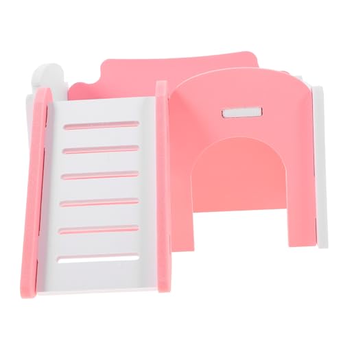 Toddmomy Multifunktionales Hamsterhaus aus Natürlichem Spielplatz und Versteck für Kleine Haustiere Geeignet für Hamster Mäuse und Kleintiere Pinkes Kletterhaus mit Wellenrampen Langlebig von Toddmomy