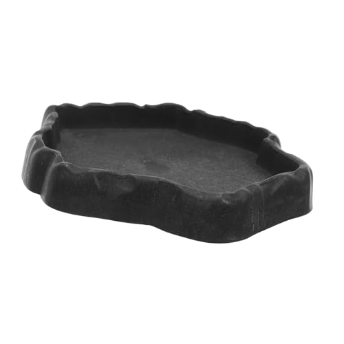 Toddmomy Natürliche Reptilien Wasserschale Felsenoptik mit Stabilem Sockel Vielseitig für Bartagamen Schildkröten Eidechsen aus Robustem Material für Terrarien Geeignet von Toddmomy
