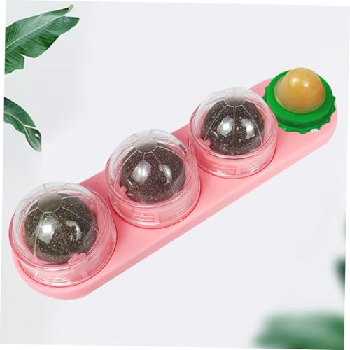 Toddmomy Natürlicher Katzenminz Ball Kauspielzeug für Kätzchen Essbarer Katzenspielzeug Ball zur Zahnpflege Beruhigend und Kratzschützend Geeignet für Hauskatzen Rosa von Toddmomy