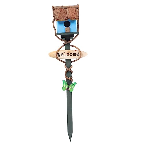 Toddmomy Outdoor- Garten Vogelhaus Material Vogel- Im Freien Vogelhausstange Nest Handgefertigt Gartendekoration Vogelhaus Mit Stange Für Häuser Stand Vogelhauspfahl Hölzern Blau Toddmomy Outdoor- Garten Vogelhaus Material Vogel- Im Freien Vogelhausstange Nest Handgefertigt Gartendekoration Vogelhaus Mit Stange Für Häuser Stand Vogelhauspfahl Hölzern Blau von Toddmomy