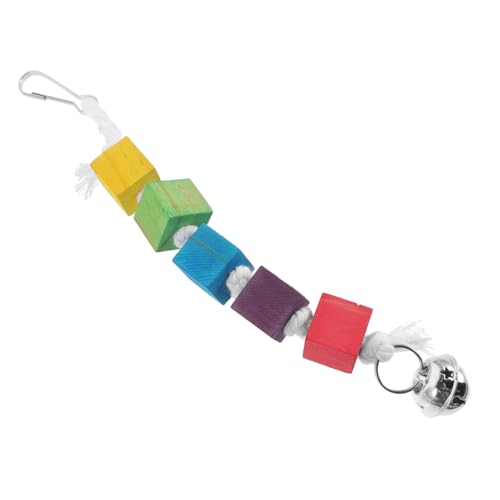 Toddmomy Papageien Spielzeug Aus Holz Bissfestes Hängespielzeug Für Vögel Mit Bunten Blöcken Und Glocken Kauspielzeug Für Papagei Und Wellensittich Zur Beschäftigung Und Dekoration Im Toddmomy Papageien Spielzeug Aus Holz Bissfestes Hängespielzeug Für Vögel Mit Bunten Blöcken Und Glocken Kauspielzeug Für Papagei Und Wellensittich Zur Beschäftigung Und Dekoration Im von Toddmomy