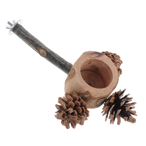 Toddmomy Portable Parrot Playground Mit Futterbecher Holzspielstätte Für Vögel Für Papageien-Training Und Unterhaltung Einfache Pflege Und Sicheres Spielumfeld von Toddmomy