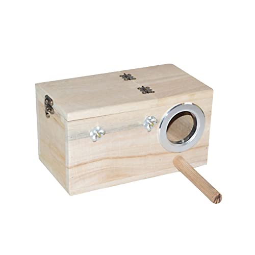 Toddmomy Papageien Zuchtbox Barsch Papageienkäfige für große Vögel Kleine Vogelzuchtkästen Vogel Voliere Wellensittichnest Vogelhalter aus Holz Vogelnisthalter Hölzern von Toddmomy