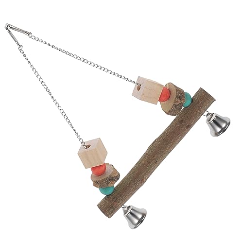 Toddmomy Papageienschaukel Hängend Aus Holz Für Vogelkäfig Papagei Spielzeug Für Haushalt Vogel Zubehör Schaukel Für Papagei von Toddmomy