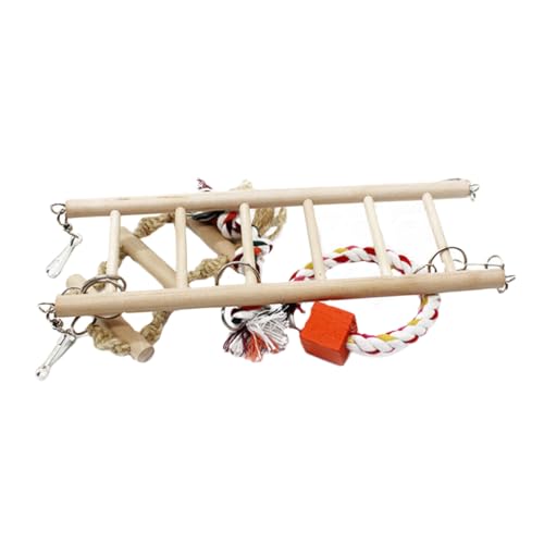 Toddmomy Wooden Climbing Ladder Für Papageien Spielzeug Und Balance Im Vogelkäfig Für Wellensittiche Und Andere Kleine Vögel von Toddmomy
