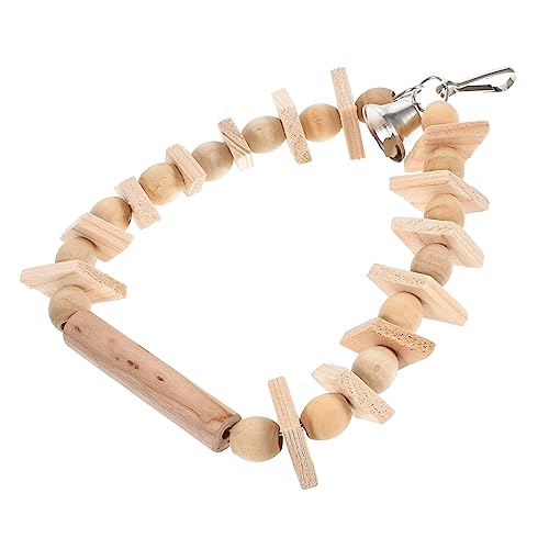 Toddmomy Papageienspielzeug Großes Vogelspielzeug Sitzstange Für Vögel Kleines Vogelspielzeug Mit Glocke Weiche Vogelschaukelkette Natürliches Vogelspielzeug Für Sittiche Schaukeln von Toddmomy