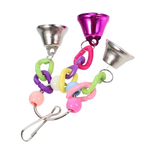 Toddmomy Papageienspielzeug Kleines Vogelspielzeug Süßes Vogelspielzeug Sittichspielzeug Kauspielzeug Papageien Hängeglockenspielzeug Papageienkäfig Zerkleinerungsspielzeug von Toddmomy