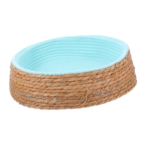 Toddmomy Pet Wicker Bed für Hunde und Katzen Handgefertigtes Geflochtenes Haustiernest Runde Schlafgelegenheit aus Widerstandsfähigem Material für Kleine Hunde und Katzen Grün Klein Toddmomy Pet Wicker Bed für Hunde und Katzen Handgefertigtes Geflochtenes Haustiernest Runde Schlafgelegenheit aus Widerstandsfähigem Material für Kleine Hunde und Katzen Grün Klein von Toddmomy