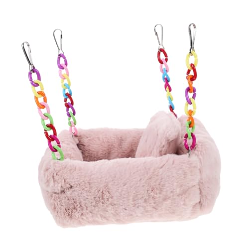 Toddmomy Plüsch Hängematte für Kleine Haustiere Warmes Winter Hamsterbett Kuscheliges Versteck Vielseitiges Hamsterhängesofa Geeignet für Meerschweinchen Chinchillas Frettchen und von Toddmomy