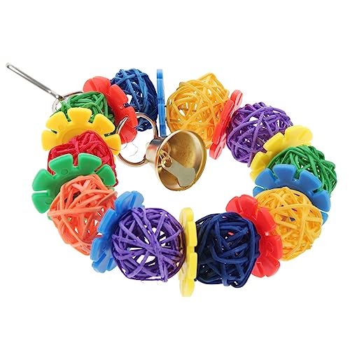 Toddmomy Vogelspielzeug Für Papageien Und Sittiche Langlebige Rattan-kauspielzeuge Hängendes Molar-Spielzeug Beschäftigung Und Zahnpflege Für Kleine Vögel Wie Wellensittiche Und von Toddmomy