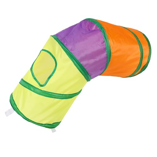 Toddmomy Regenbogen -Tunnelkatzespielzeug Spielzeugkatze Kätzchenspielzeug für Wohnungskatzen klein drinnen katzentunnel katzenspielzeug Katzenschläuche Katzenbedarf Polyester von Toddmomy