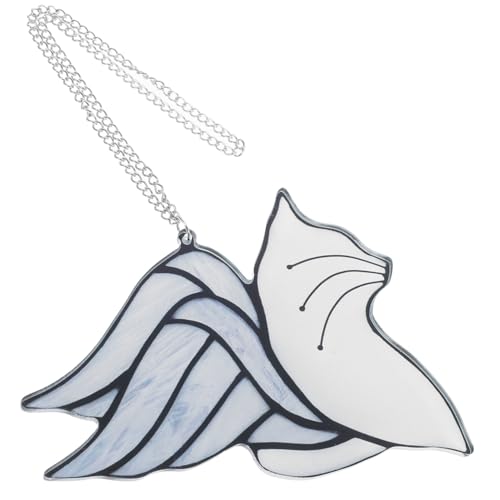 Toddmomy Angel Cat Gedenk Ornament Mit Regenbogen-Effekten Iridescent Wing Fensterhänger Für Katzenliebhaber Einzigartige Handgefertigte Dekoration Zur Erinnerung An Verstorbene Haustiere von Toddmomy