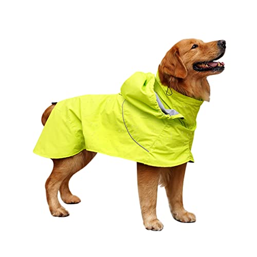 Toddmomy Hunderegenmantel Aus Nylon Haustier-Regenjacke Hoher Kragen Für Große Hunde Hunderegenbekleidung Für Nasse Tage von Toddmomy